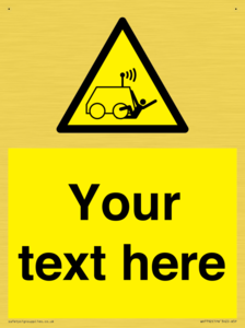 Custom warning run over by operator controlled machine